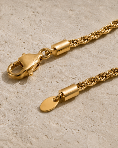 Twisted Rope Chain (Gold) -3mm