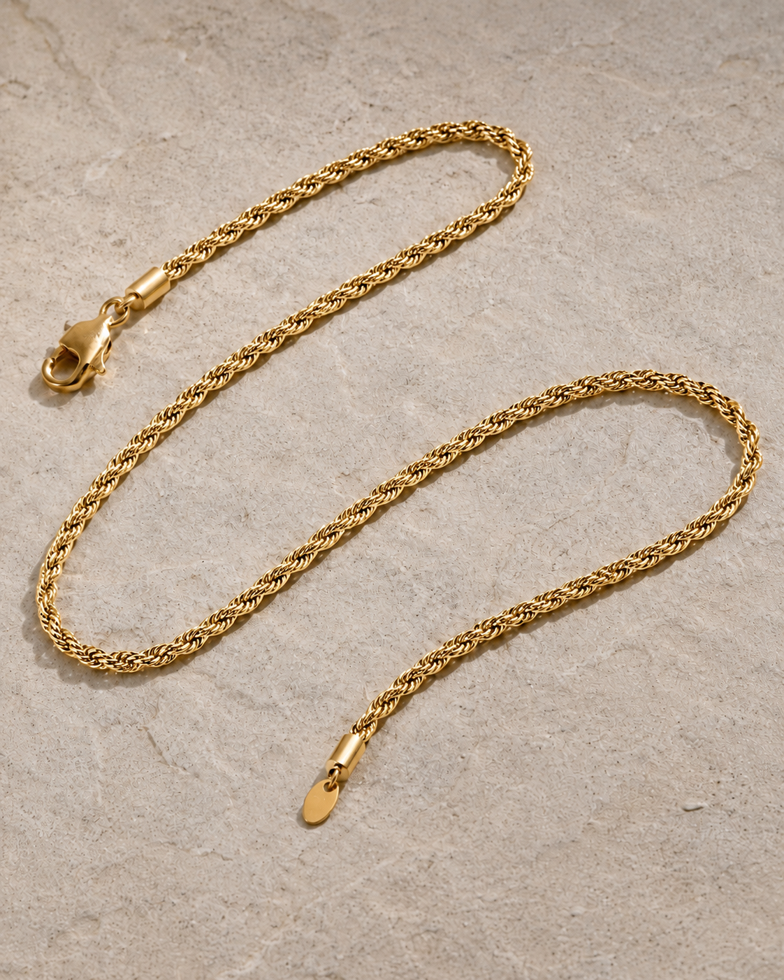 Twisted Rope Chain (Gold) -3mm
