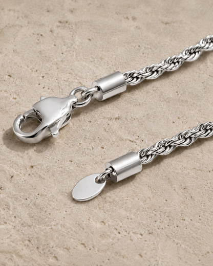 Twisted Rope Chain (Silver) -3mm
