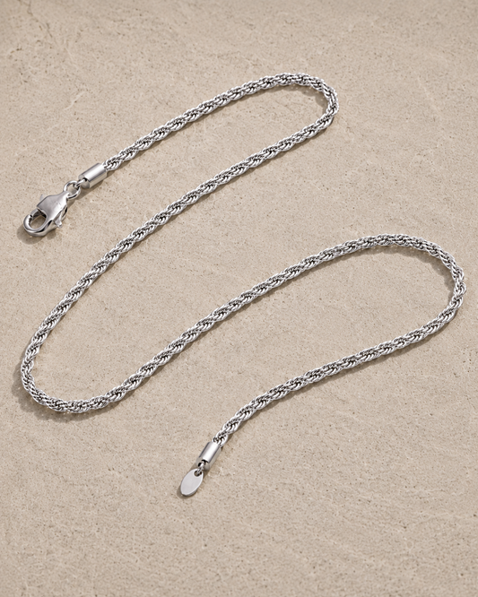 Twisted Rope Chain (Silver) -3mm